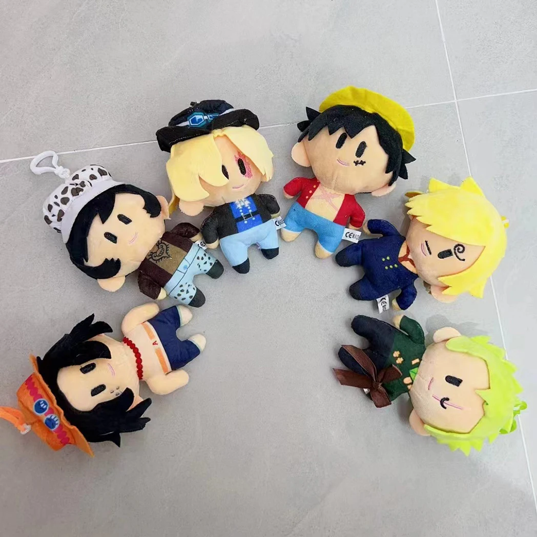 Eendelig Knuffel Japanse Klassieke Anime Luffy Zoro Ace Sabo Sanji Law Stripfiguur Hanger Schattige Kawaii Cadeau Voor Kinderen Speelgoed