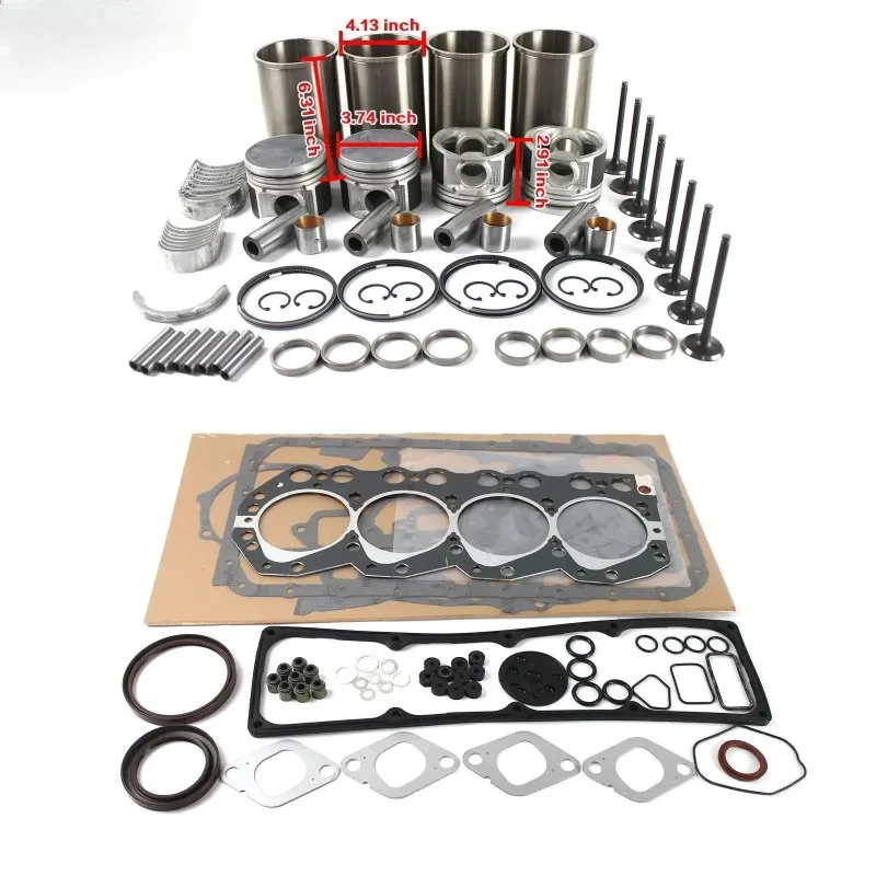 

TD27 TD27T Engine Rebuild Kit with Valves for TCM Forklift D21 D22 Bearing