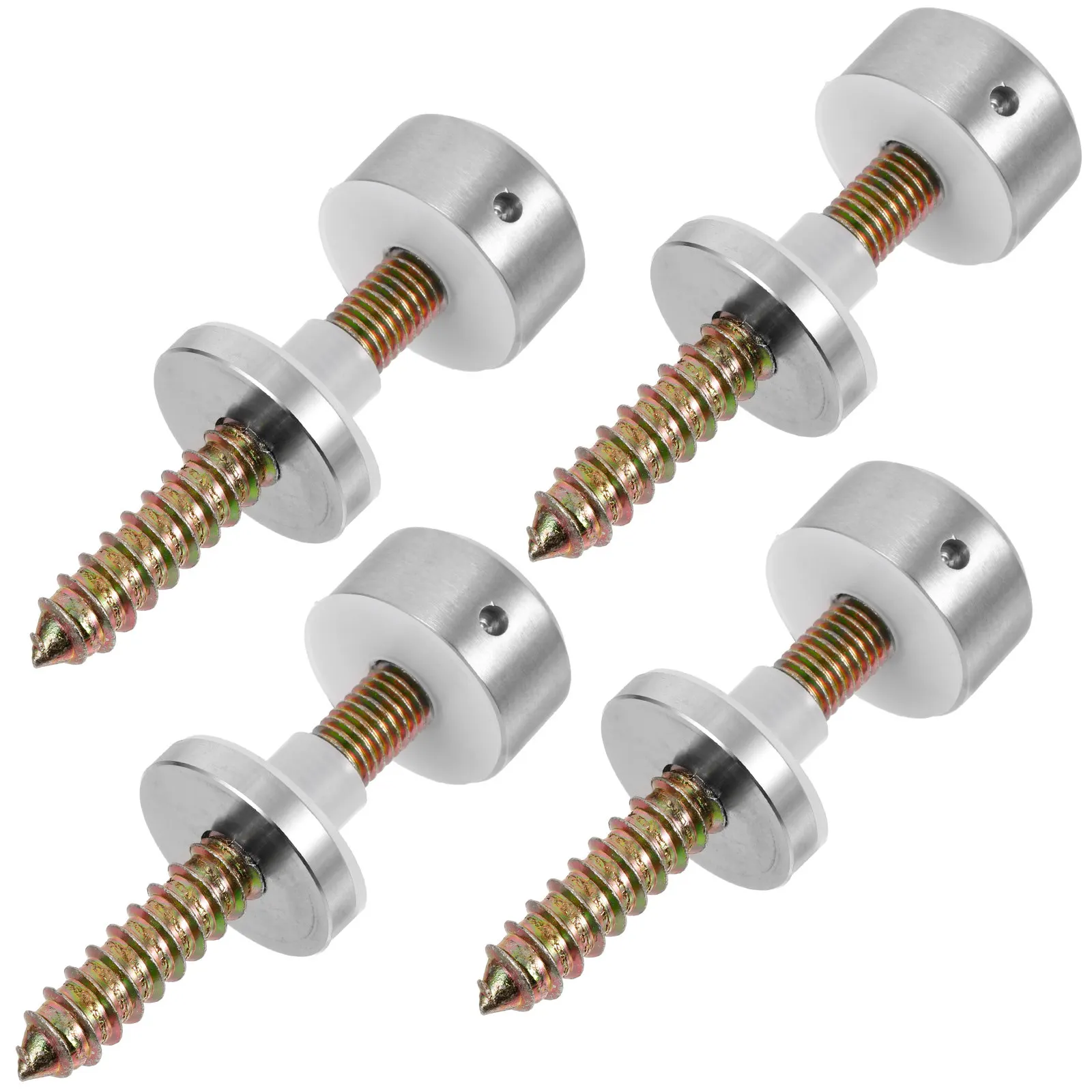 

4Pcs Glass Railing Standoff Stainless Steel Balcony Staircase Support Bracket Reliable Heavy Duty Glass Clamp Screws