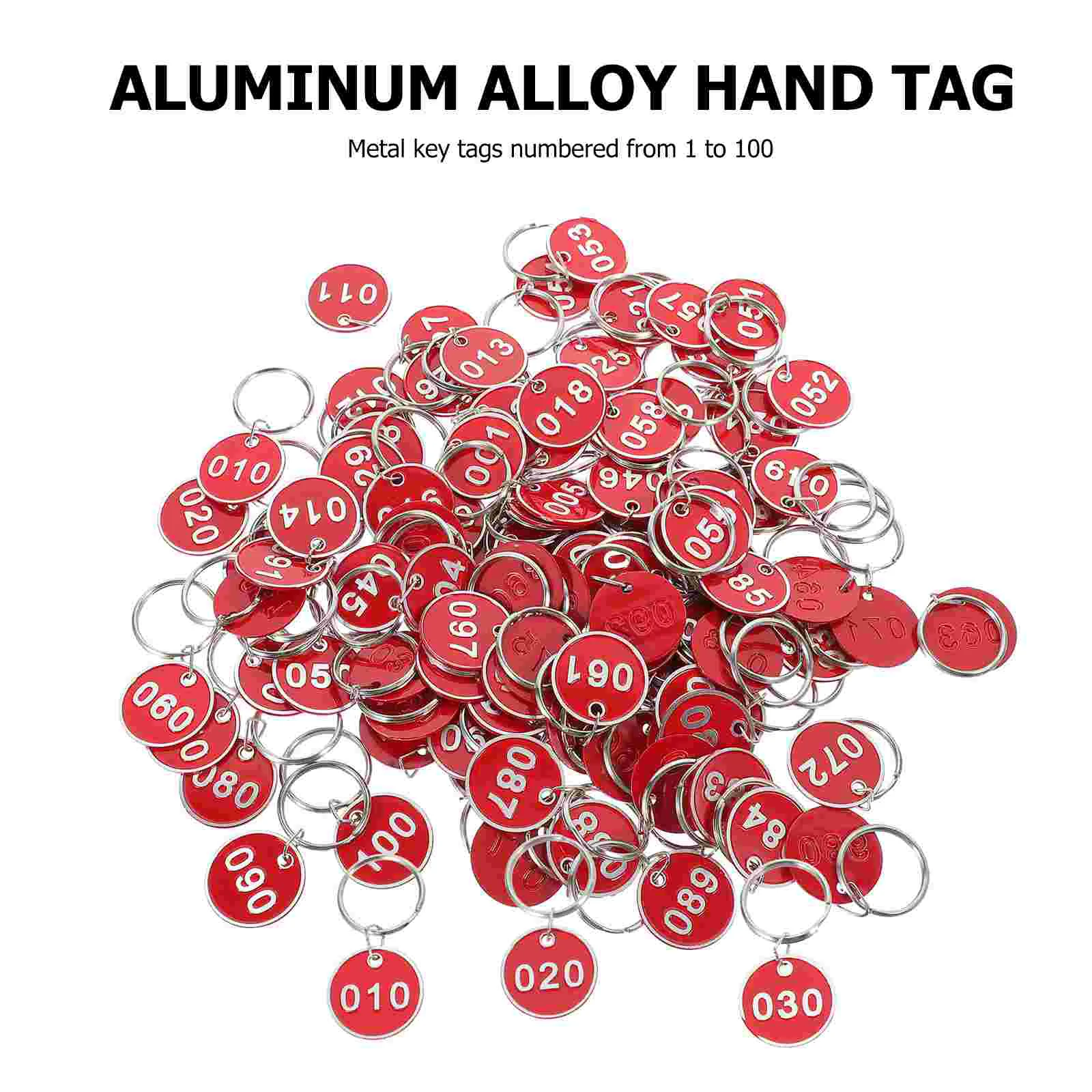 100 stuks handbordlijst sauna opslag nummer tags sleutelhangers locker genummerd met ringen label labels bagage-ID