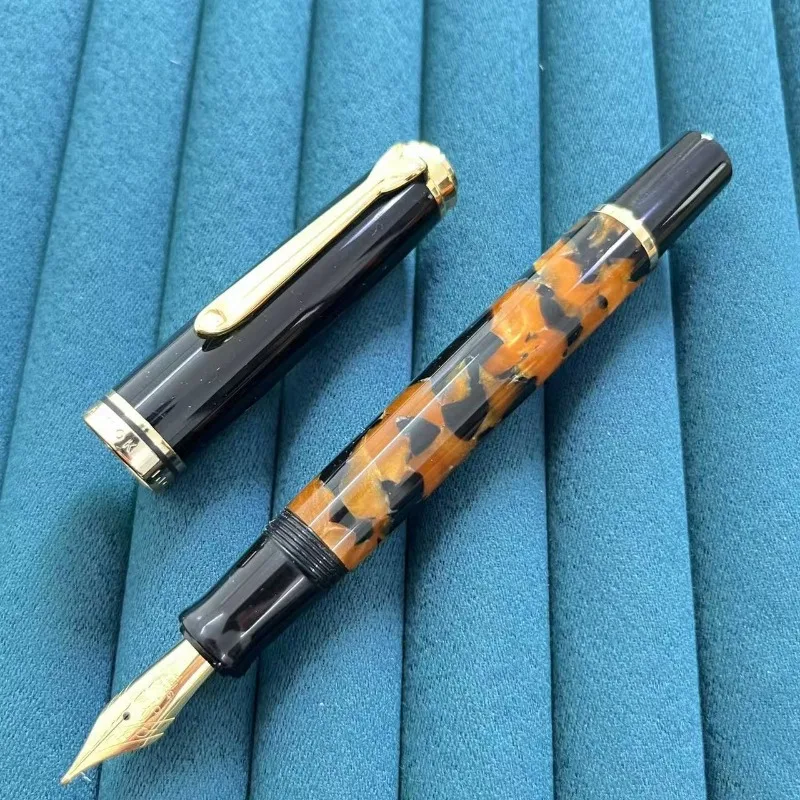 

PK Majohn P139 Admok M800 Acrylic Piston Fountain Pen Orange Colors Schmidt Bock Nib F M B 0.5MM 0.7MM 1.0MM Nib,Writing Ink Pen