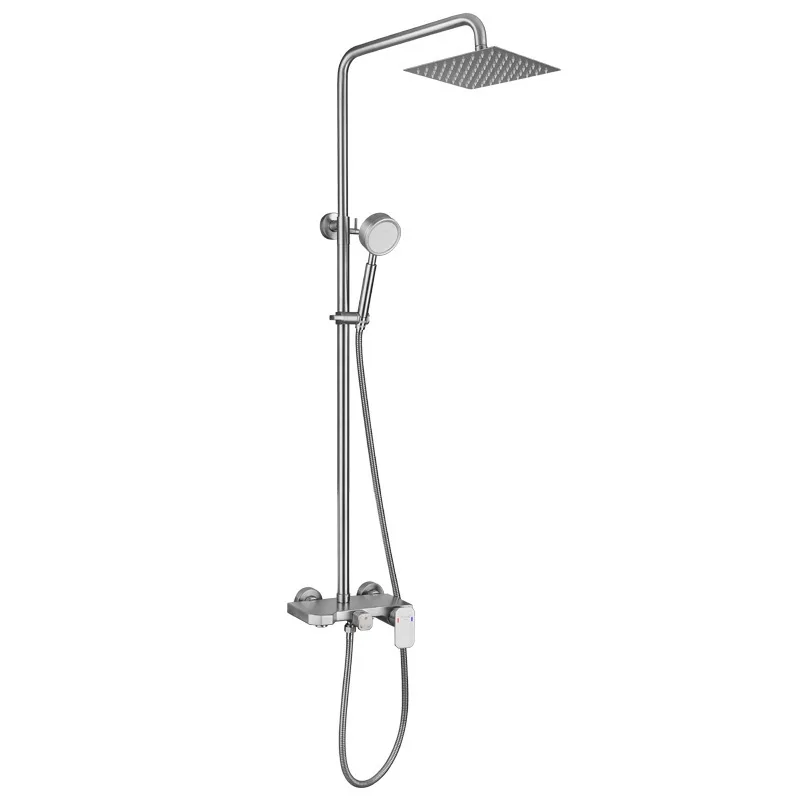 Imagem -06 - Conjunto de Chuveiro de Banheiro em 304 Torneira do Chuveiro Doméstico Banheira de Parede Coluna de Chuveiro de Chuva Torneira de Bidé Aço Inoxidável