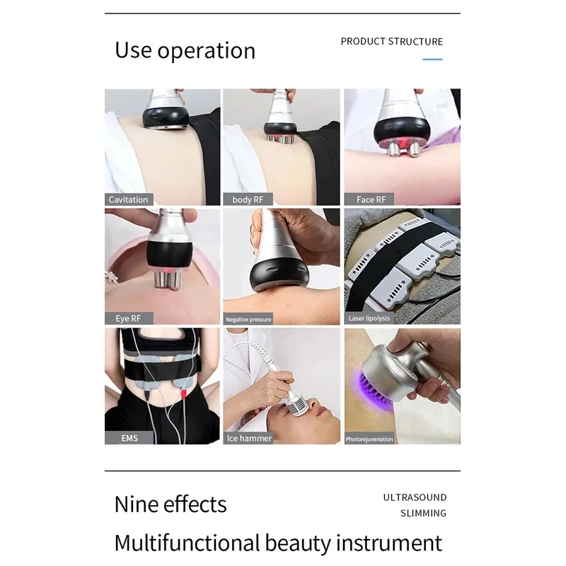 40K 6 In 1 Lipolaser Cavitation Machine Rf Skin Lifting Radio Frequency Skin Tightening Lipocavitation Fat Burner Body Slimming