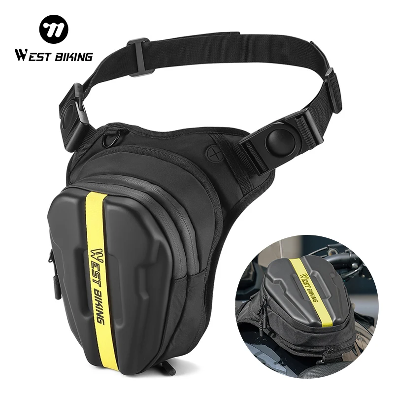 

WEST BIKING Мотоциклетная поясная сумка для ног Портативная поясная сумка для ног Боковая сумка для спорта на открытом воздухе Велоспорт Повседневная поясная сумка Аксессуары