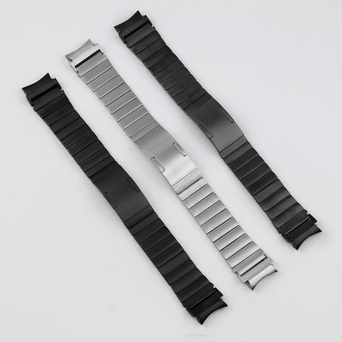 Compatible with Samsung Galaxy Watch6 Button Heads One-Bead Bamboo Joint Adjustable Quick-Release Titanium Metal Watch Band
