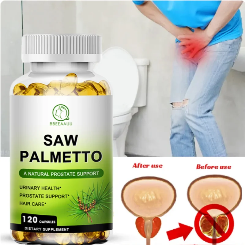 

BBEEAAUU Saw Palm Capsules Male Health Supplement for Healthy Hair and Prostate Frequent Micturition Urinary Tract Infection