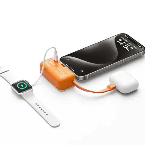 Портативный внешний аккумулятор MOMAX Mini Capsule Power Bank 5000 мАч с быстрой зарядкой PD 20W для iPhone 17, 16, 15, Xiaomi, Samsung