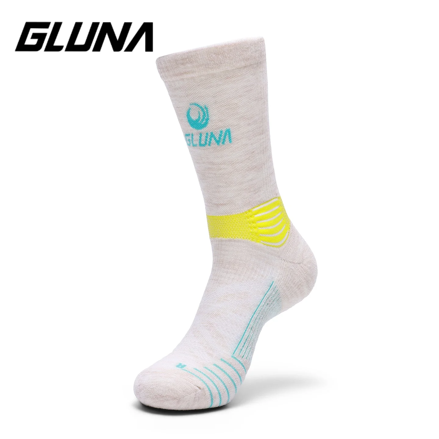 GLUNA Sports Socks for Hiking Running Moisture Absorption Fast Drying Breathable Odor proof Men's and Women's Same Socks