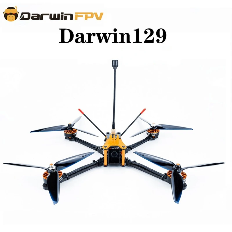 

DarwinFPV FPV Drone Darwin129 Quadcopters 280mm 7 Inch F4 OSD 50A BLHeli_S Dshot600 800mW 1500TVL