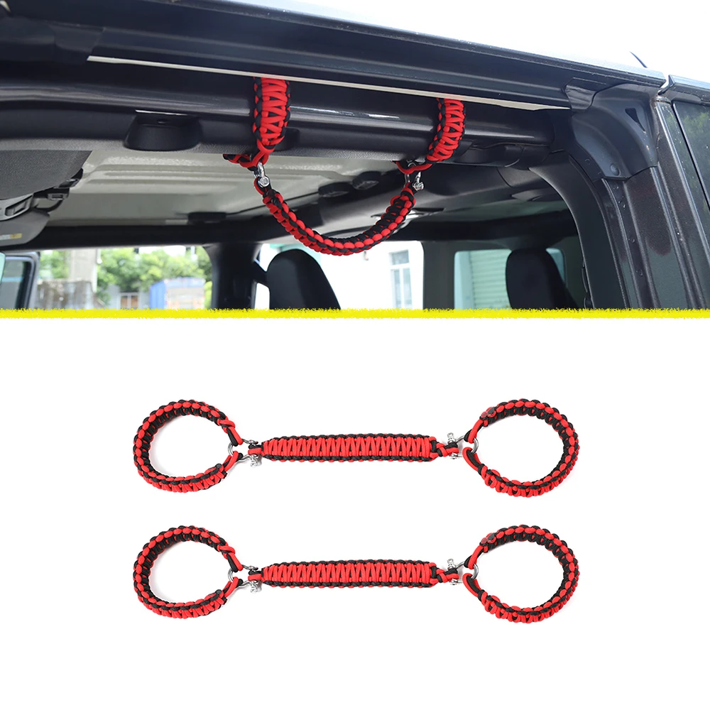 Barra de agarre superior para Jeep Wrangler JK JKU JL JLU gladiador JT Unlimited 2007-2023, accesorios interiores de coche, color negro