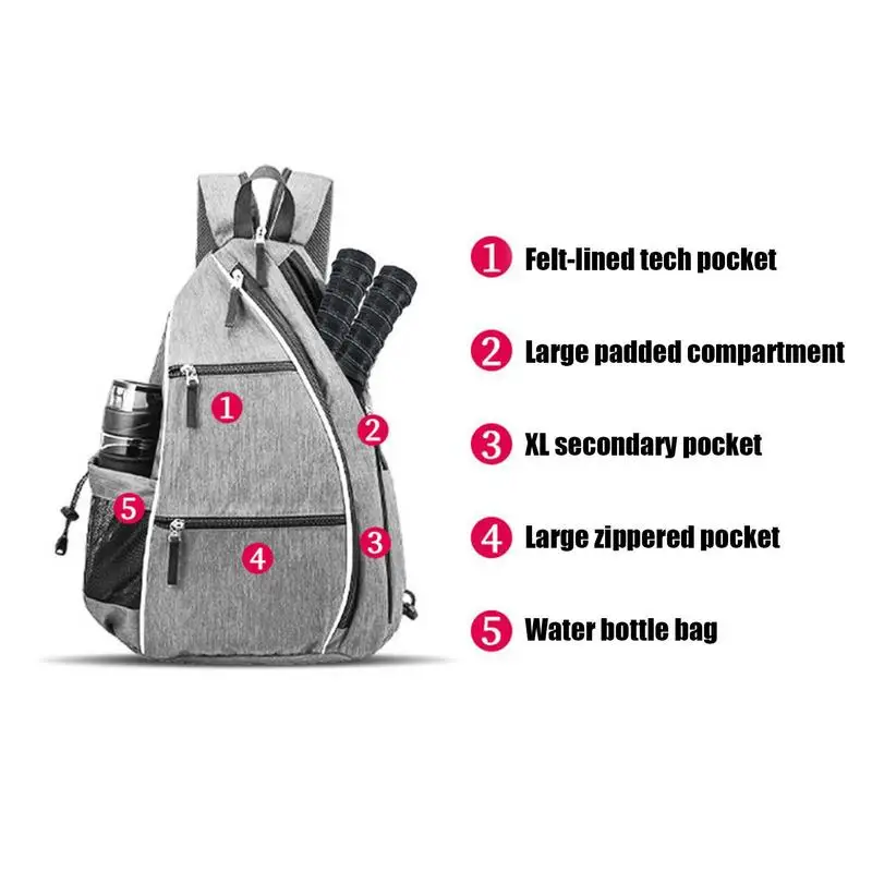 Tennis Bags For Women Outdoor Waterproof Tennis Gear Bag Multi-functional Outdoor Shoulder Backpack With Anti-Theft Pockets