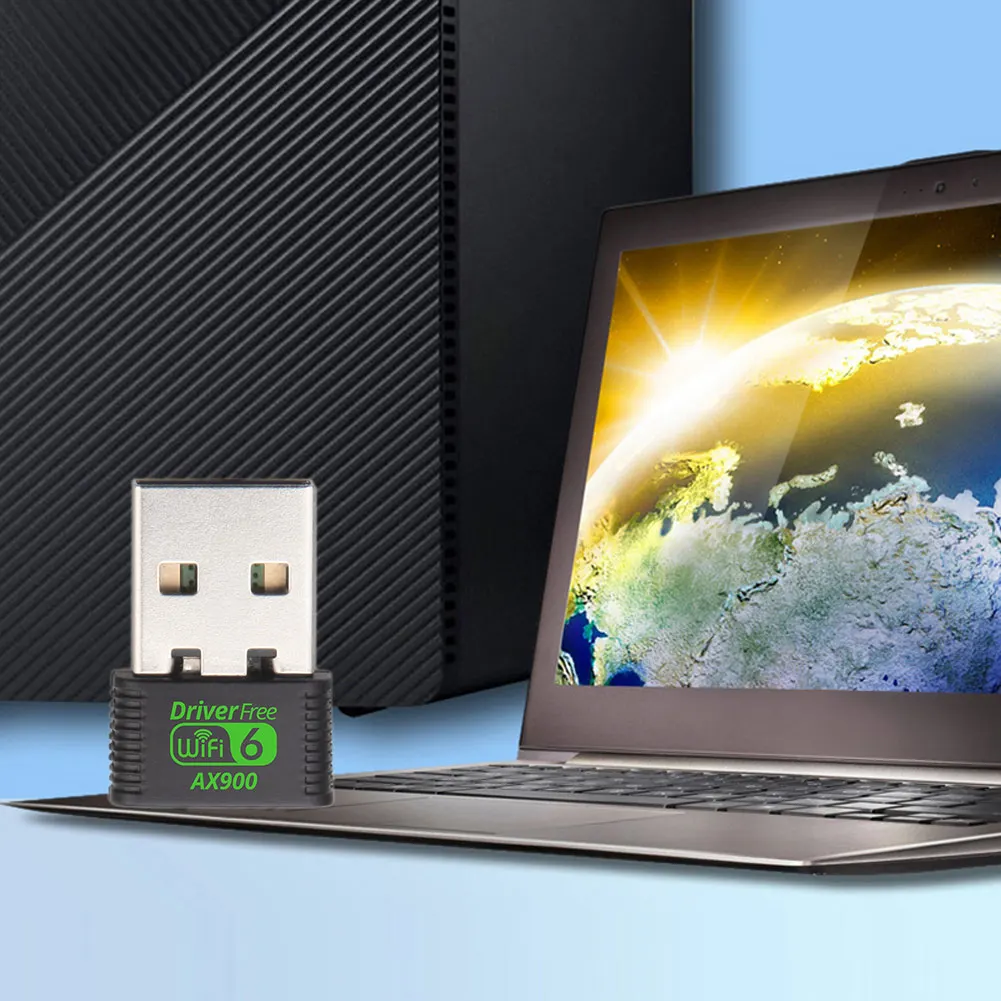 USB WiFi 6 Adapter 900Mbps Mini USB WiFi Dongle Driver Free Wireless Network Adapter Portable USB Wireless Adapter for PC Laptop