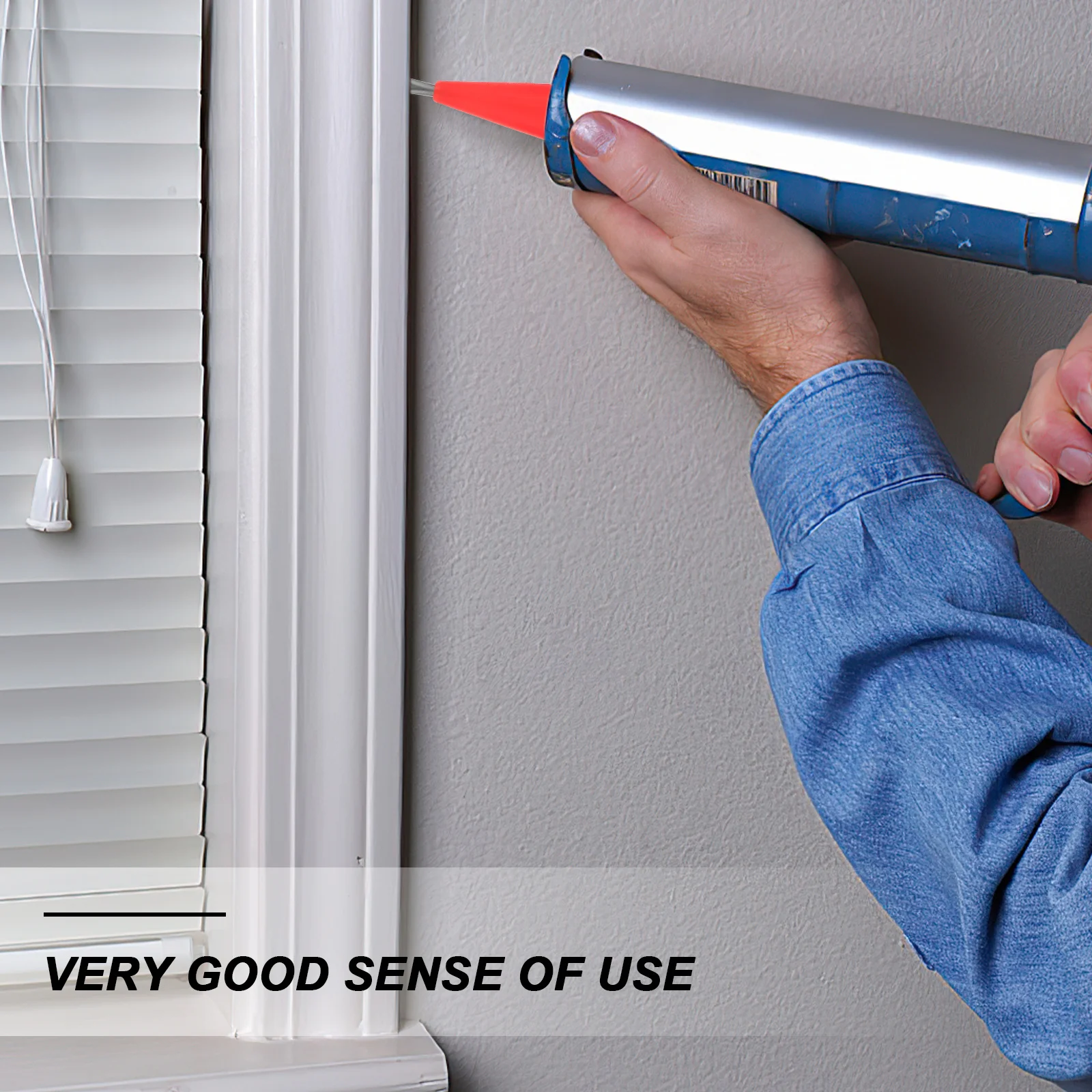 1Set Caulking Nozzle Applicator Kit Easy Clean Maintain Versatile Applications Must Have Accessory DIY Caulking Nozzle Tips