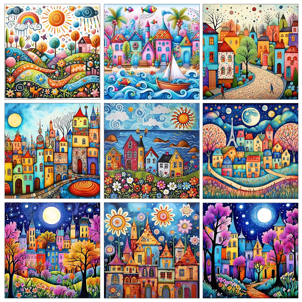 5D DIY Full Square/Round Diamond Painting Colorful Home Abstract Series Home Decoration Art Craft Mosaic Painting