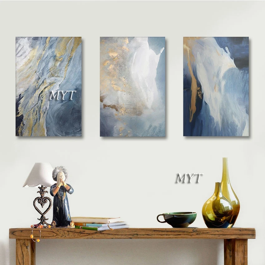 

Decor Picture New Arrival Modern Canvas Painting 3PCS Unframed Abstract Art Gold Foil Texture Wall Wholesale Artwork Gift