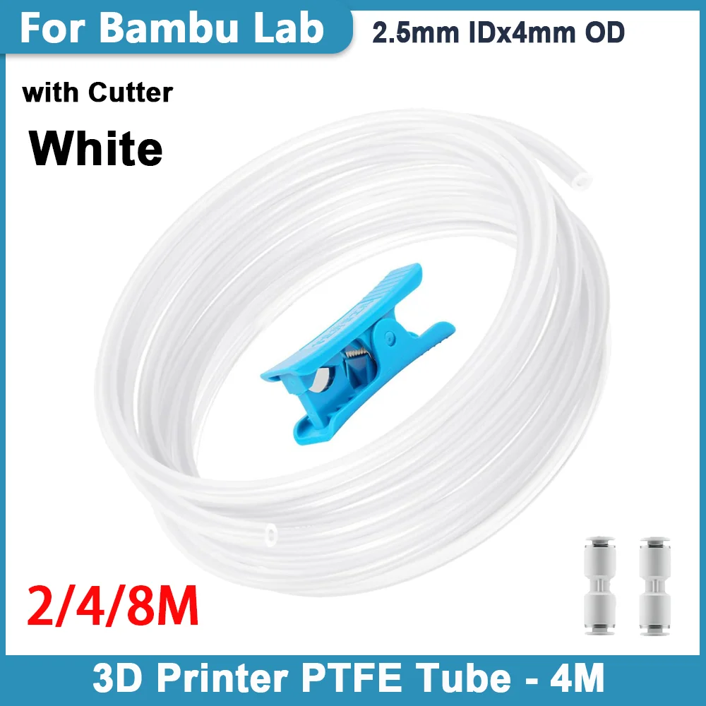 �y�Z�[�����zBambu Lab A1/A1 mini AMS/P2S/P1S/X1C�p�����炩PTFE�`���[�u�A���a2.5mm×�O�a4mm�A1.75mm�t�B�������g�p�A�{�[�f���`���[�u�APLA�ɍœK