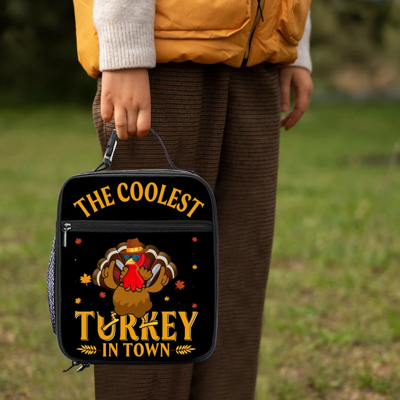 Cartoon turchia Picnic Lunch Box borsa termica termica termica portatile per bambini