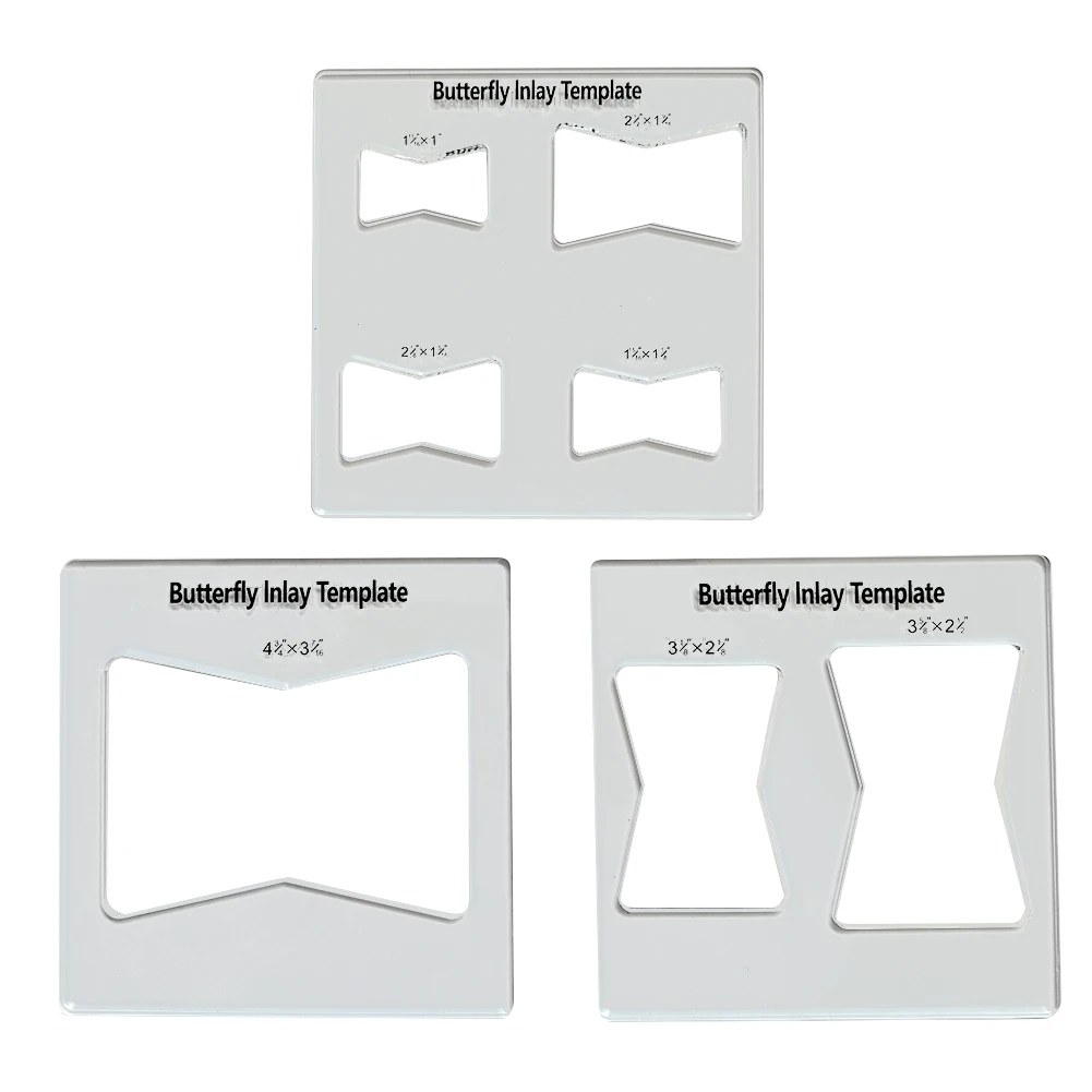 

6x6 Inches Butterfly Inlay Template Professional Wooden Joint Marking Ruler Set Butterfly Key Inlay Template Set for Woodworking