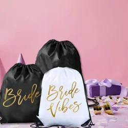 LADY HOME Bride and Bride Vibe borse con coulisse regalo per damigelle d'onore borsa con coulisse per addio al nubilato festa di addio al nubilato team Wedding