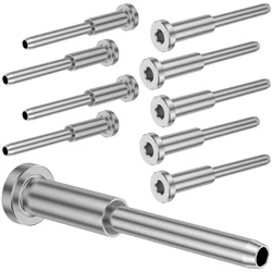 10PCS 1/8inch Stainless Steel Invisible Receiver and Swage Stud End Cable Railing Deck Stair Threaded End Fitting for Wood Metal