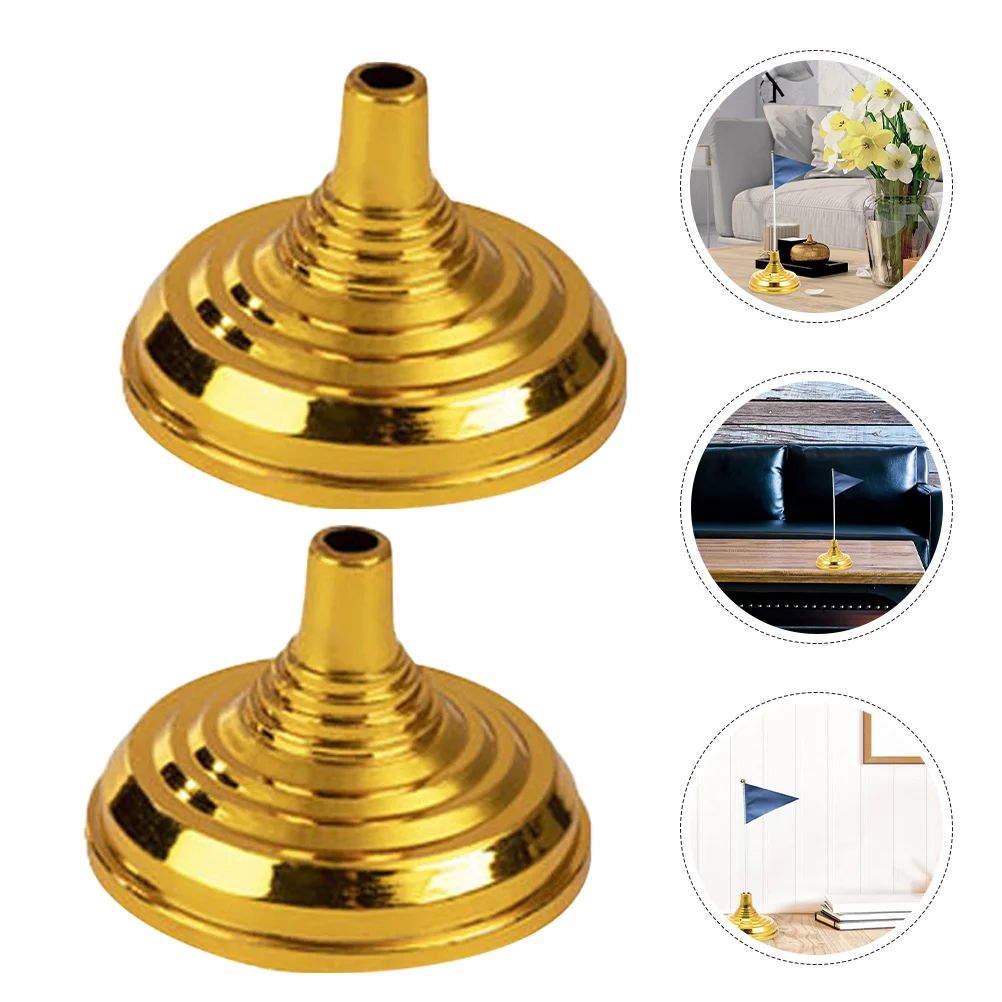 

20 Pcs Hand Flag Base Mini Holder for Desk Stands Holders Small Flags Table Telescoping Pole