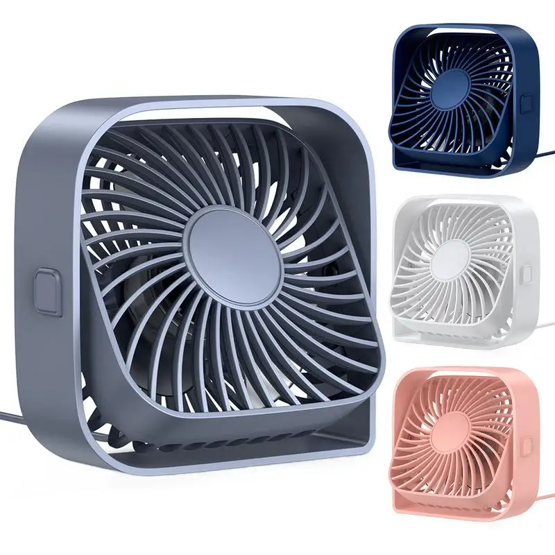 Desktop Small Fan USB Small Fans with 3 Speeds Strong Airflow Small but Powerful Rotate Personal Cooling Fan Adjustable Mini Fan