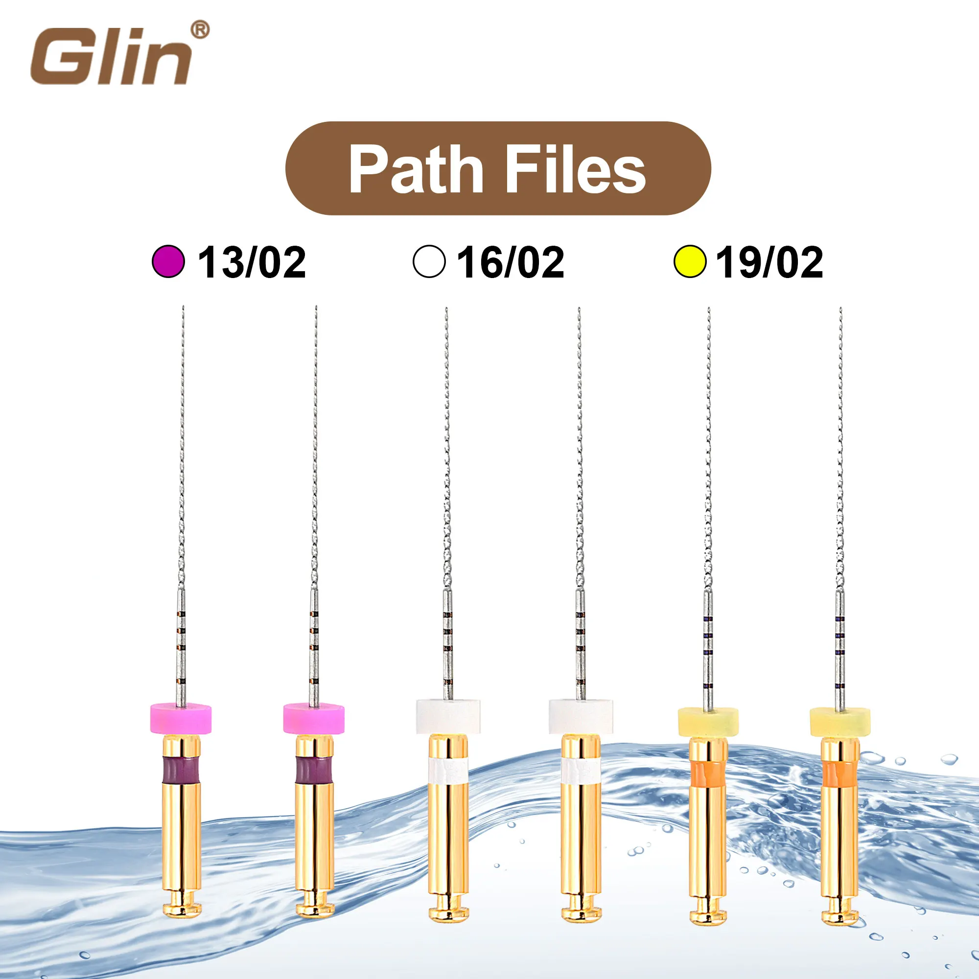 Glin Dental Instrument Rotatable Niti Path Glide Files Endo Rotary Endodontic Files For Root Canal Cleaning