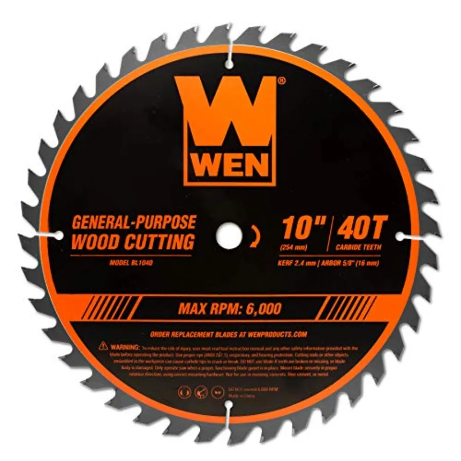 

BL1040 10-Inch 40-Tooth Carbide-Tipped Professional Woodworking Saw Blade for Miter Saws and Table Saws