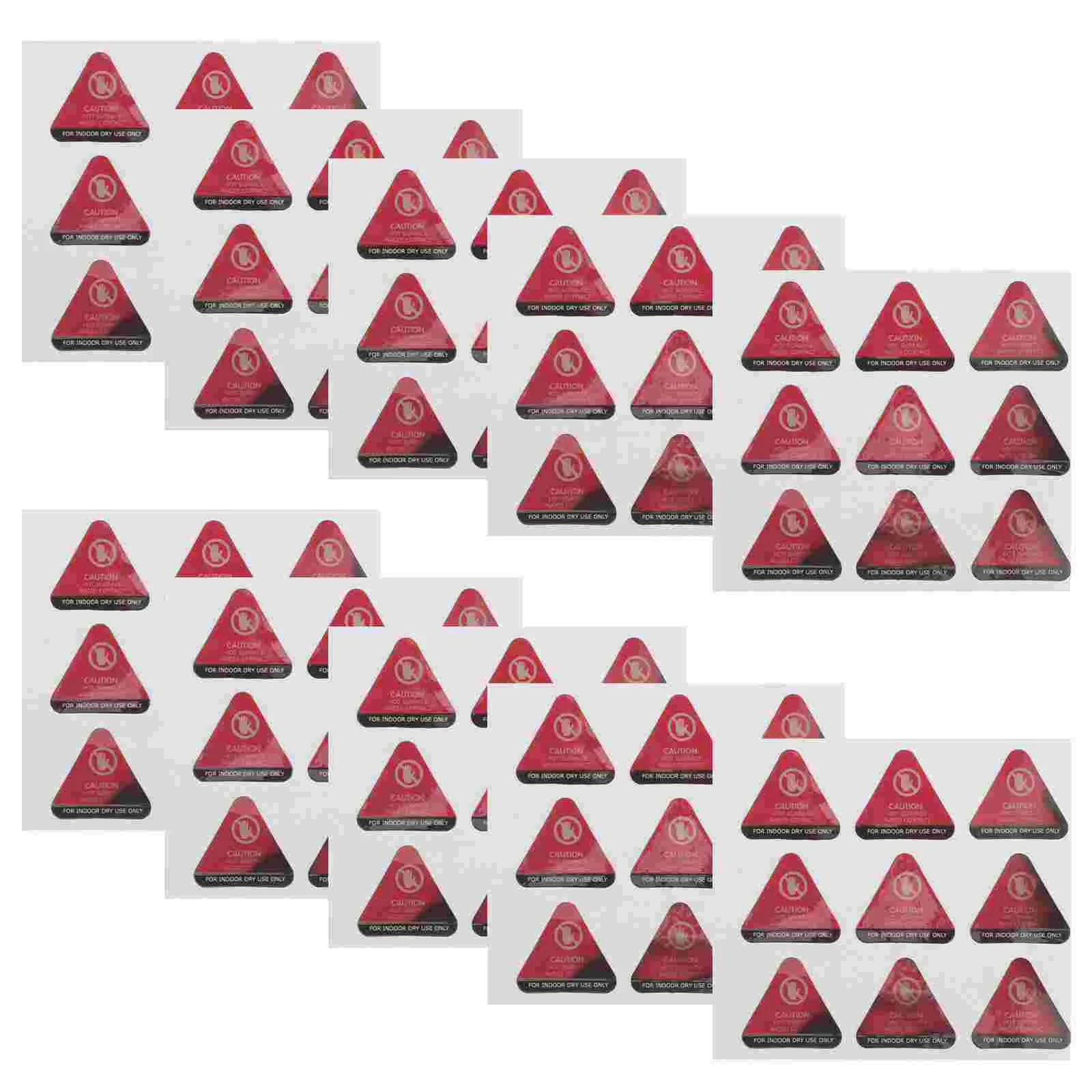 

10 Pcs Anti-scald 10pcs (black Turns Red) Nail Stickers Hazard Tape Paper Warning Hot Surface