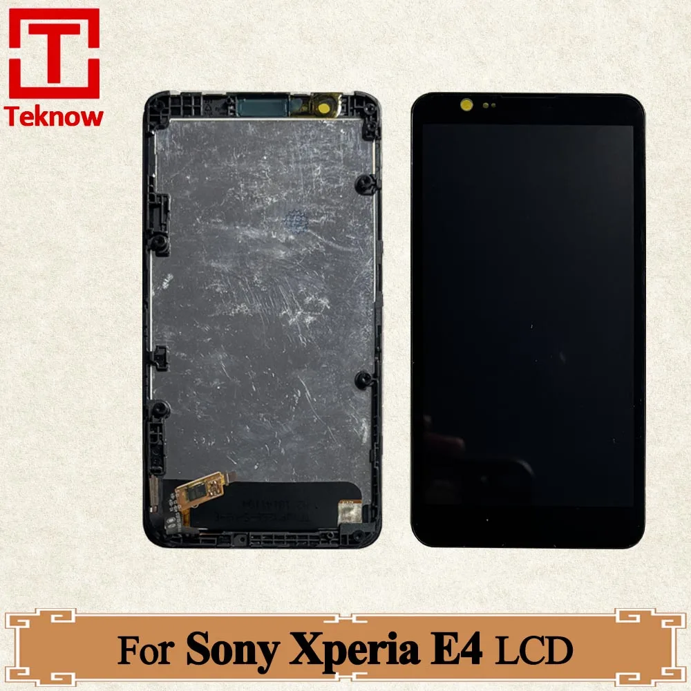 Tela LCD Original de 5.0" para Sony Xperia E4, Display LCD com Touch Screen e Digitalizador para E2104 E2105 E2114 E2115, Substituição de LCD