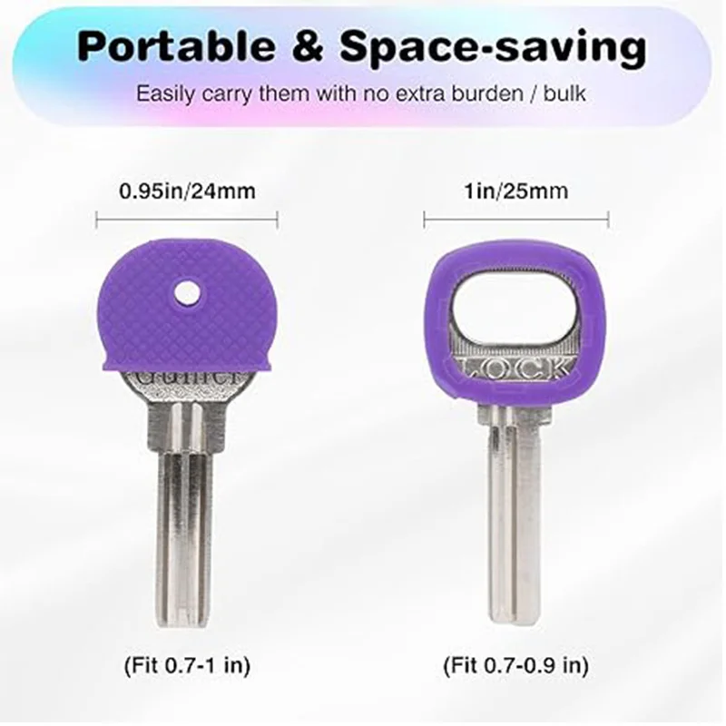 15Pcs Mixed Plastic Keys Caps Topper Elastic Case for DIY Keyring Rubber Head Caps Keys Locks Tags ID Markers