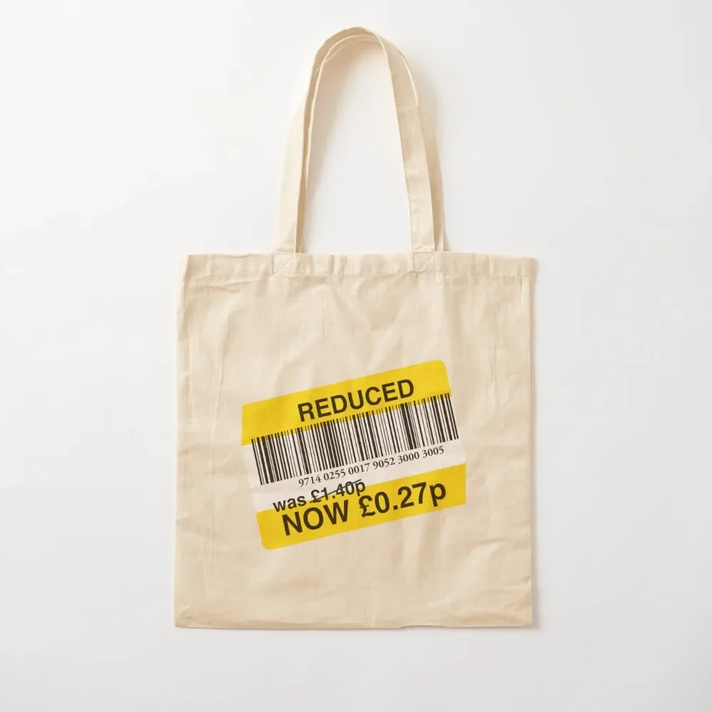 

Tesco Reduced Yellow Sticker - Grab a bargain Tote Bag Portable shopping bag Handbags female bag