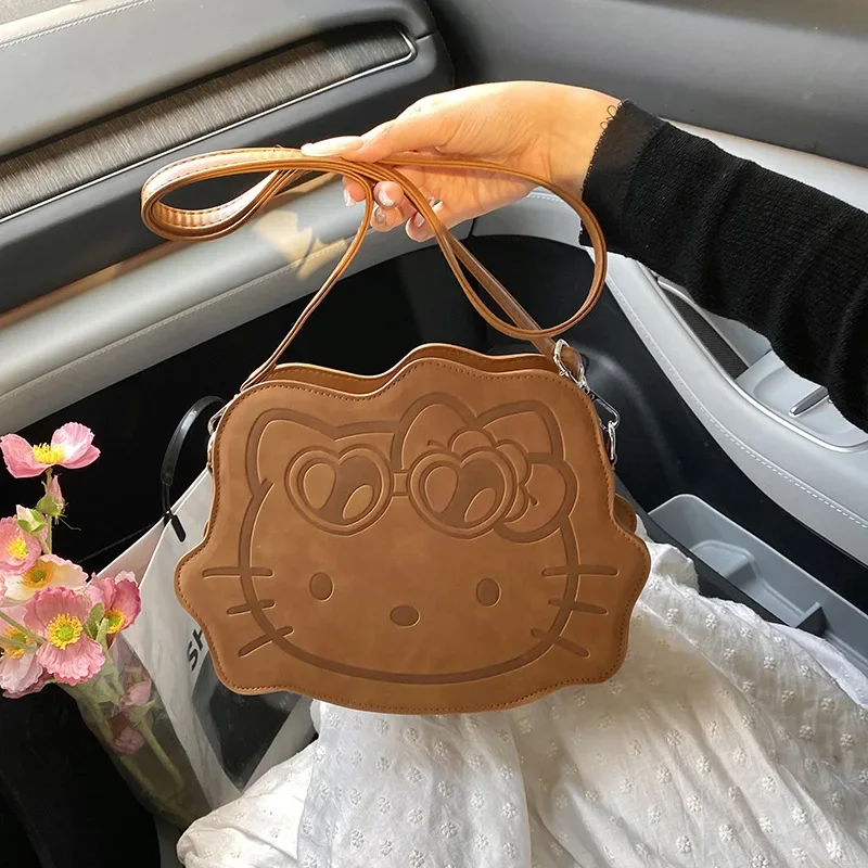 

Новая сумка через плечо Hello Kitty, модная портативная сумка-тоут с мультяшным дизайном для женщин и девушек, подарок