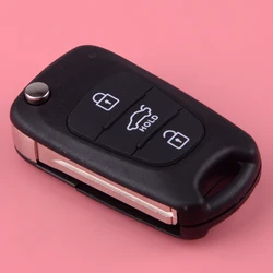 CITALL 3 Buttons Black Car Uncut Blade Flip Remote Key Shell Case Fob fit for KIA Rondo Sportage Soul Rio 2011