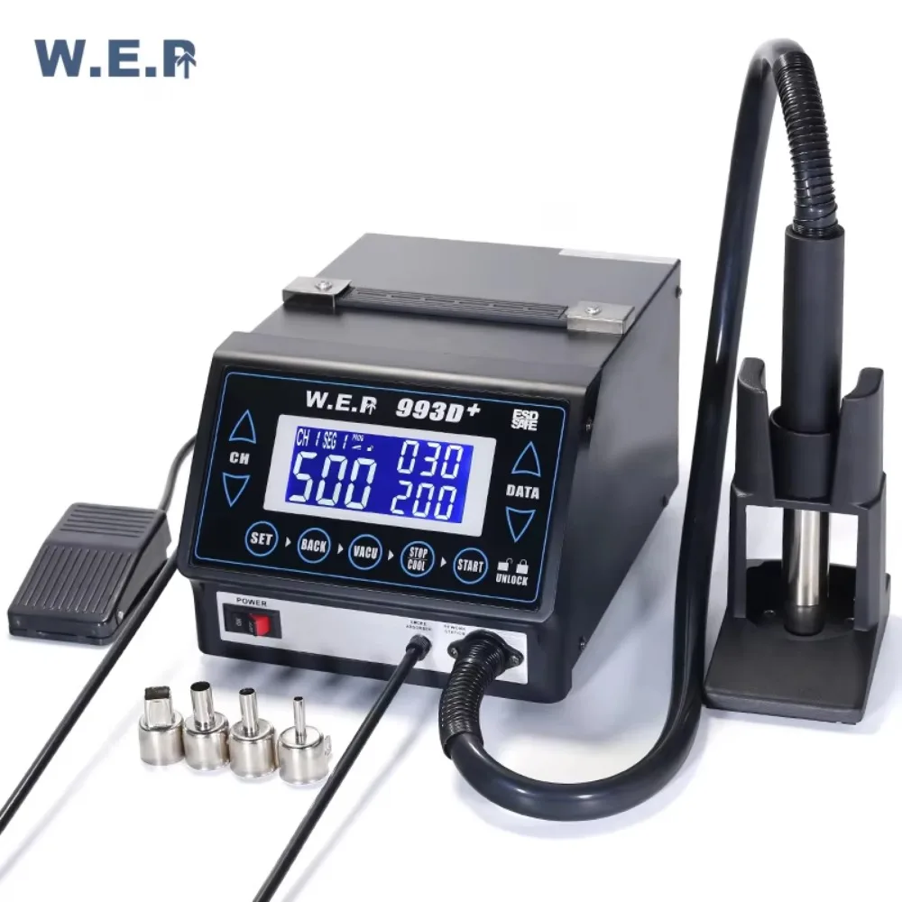 

WEP 993D+ Programmable Version Desolder Hot Air welding machine Rework Station