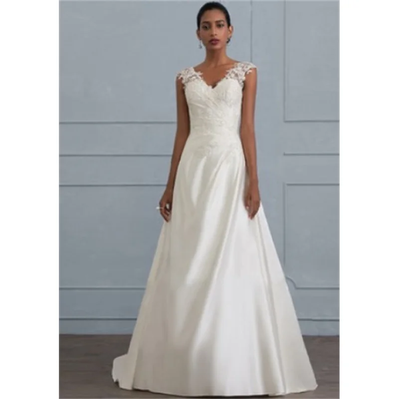 ฤดูใบไม้ร่วงสไตล์ใหม่หรูหราชุดลูกไม้สีขาวสไตล์ยุโรปงานแต่งงานเพื่อนเจ้าสาว backless คอต่ํา PLUS ขนาดชุดยาว