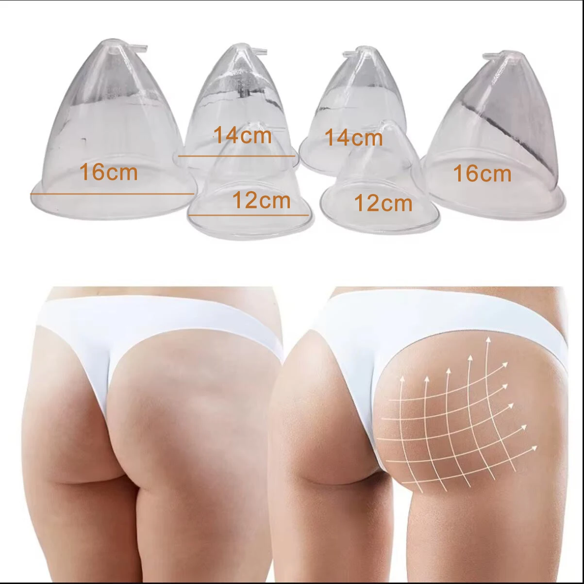 Vacuum Suction Therapy Machine for Female Breast Enlargement, Butt Lifter Pump, Body Shape Beauty Device with 6 Cups