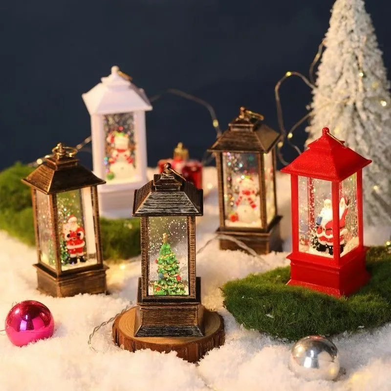 زينة عيد الميلاد، إضاءة الجو 5.3 سم * 5.3 سم * 13 سم، دعائم صور الهدايا، هدايا صغيرة، ديكورات سطح المكتب #2