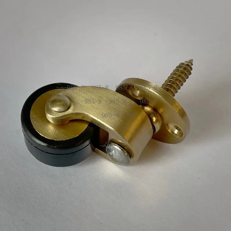 Heavy Duty Brass Screw Rubber Casters Wheels 4PCS/Lot, Furniture Floor Protector Wheels for Chairs Tables
