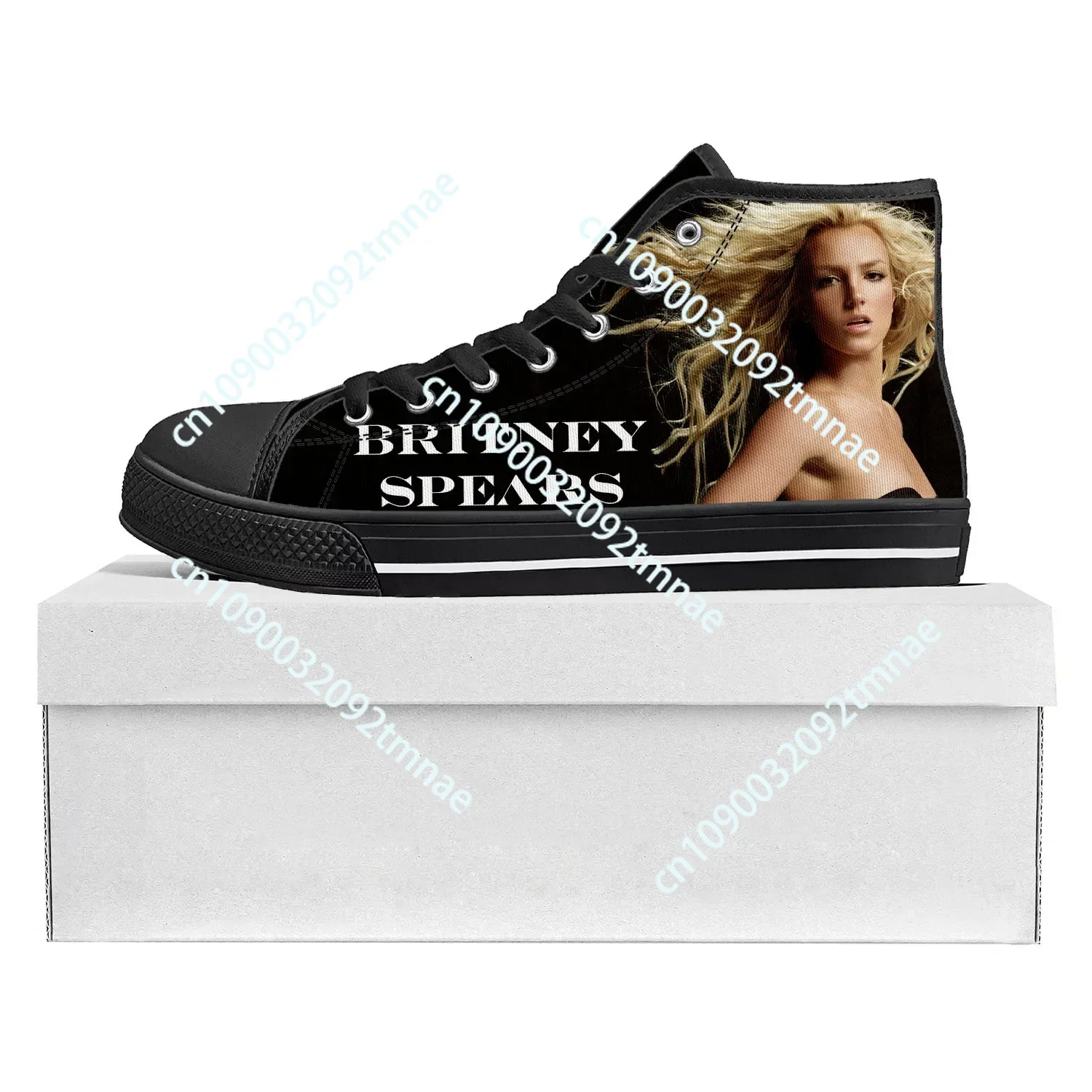 

Britney Spears High Top High Quality Sneakers Mens Womens Teenager Canvas Customized Sneaker Casual Couple Shoes Custom Shoe