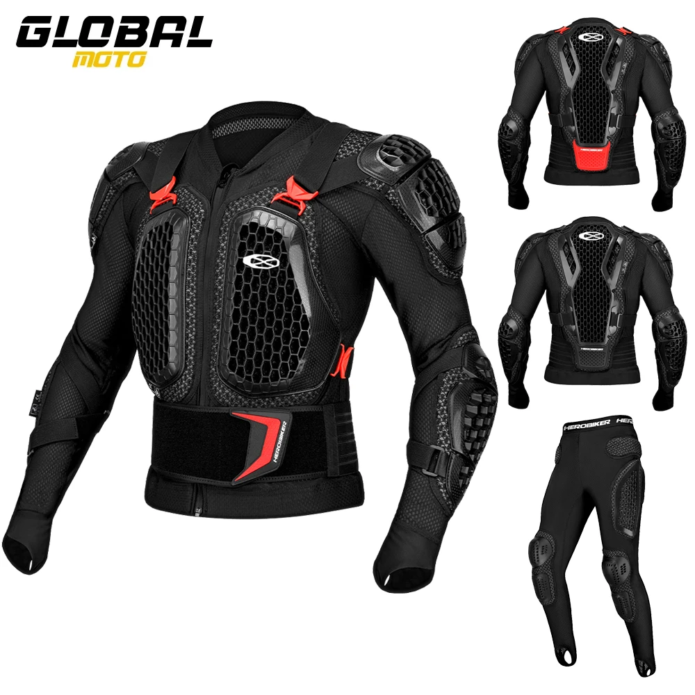 

Men's Armor Jacket Anti-Fall Motorbike Body Protective Motorcycle Body Armor Motocross Riding Pants Clothing Protection M-3XL