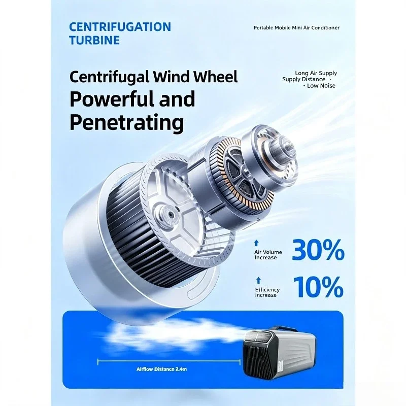 Small mobile air conditioner compressor refrigeration integrated machine tent outdoor camping portable single cooling