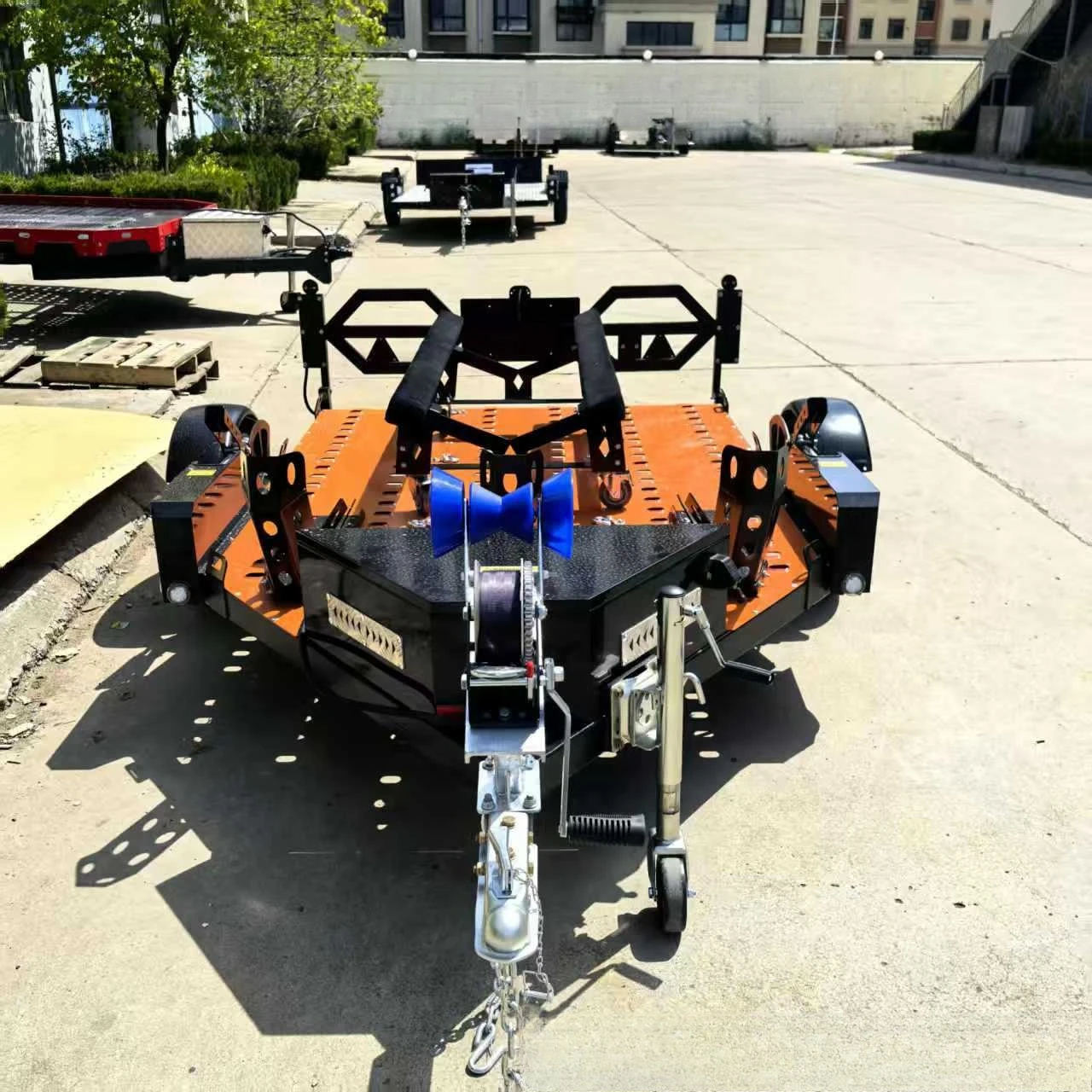 Multifunctional hydraulic lift dual-purpose trailer, universal for motorcycles and motorboats