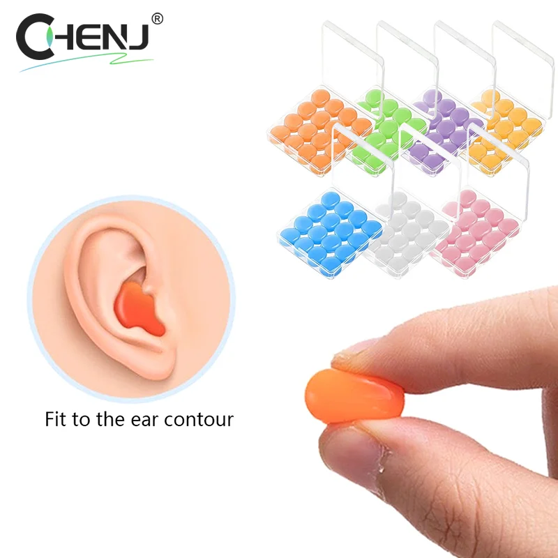 

1set Silicone Ear Plug Reusable Silicone Wax Earplugs Swimming Moldable Earplugs Noise Reduction Cancelling Sleeping Protection