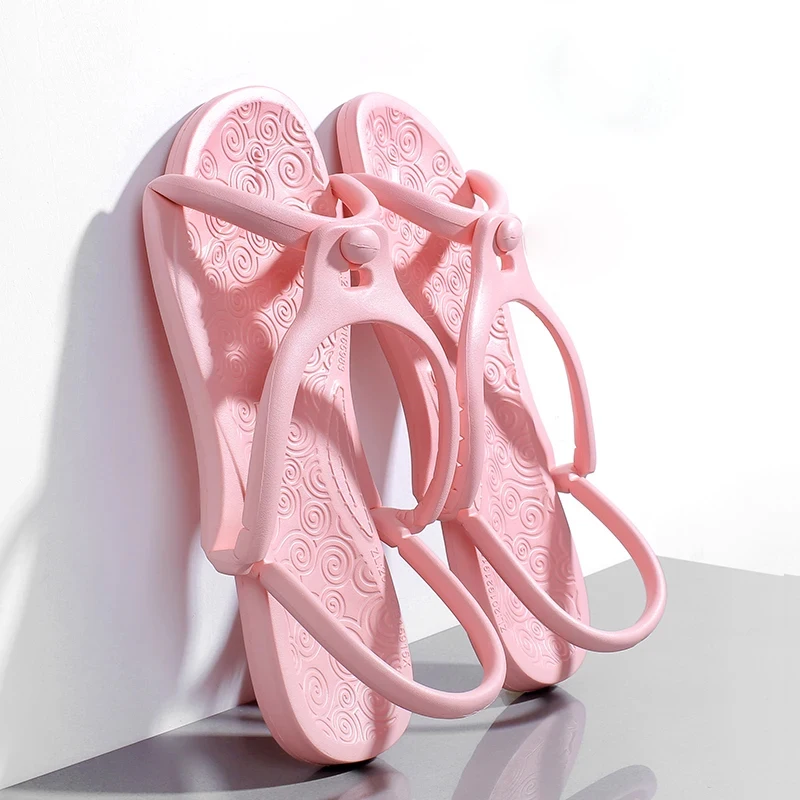 Summer Men Women Flip-flops Foldable Travel Hotel Shoes Couple Lightweight Beach Slippers Slides Home Outdoor Sandals view 4