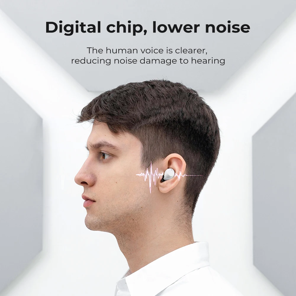 Micro Hearing Aids Rechargeable Hearing Device Ear Hearing Aids for The Elderly Audifonos Sound Amplifier for Deafn Intelligent