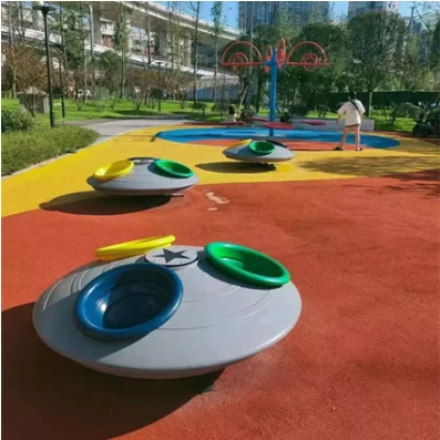 Plastic Color Carousel Playground Equipment Rotating Games Rotating Chair