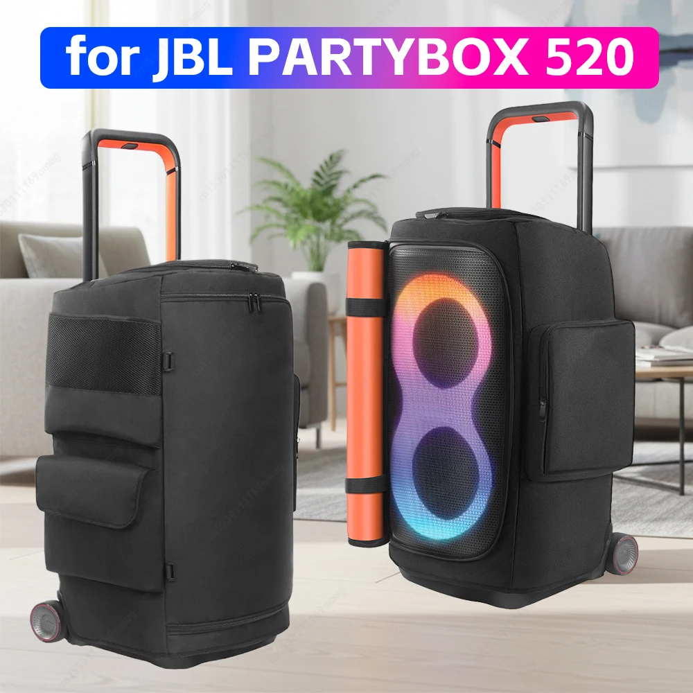 

Portable Speaker Dust Case with Mic Pocket Double-Sided Speaker Storage Bag Wear Resist for JBL PARTYBOX 520 Storage Bag