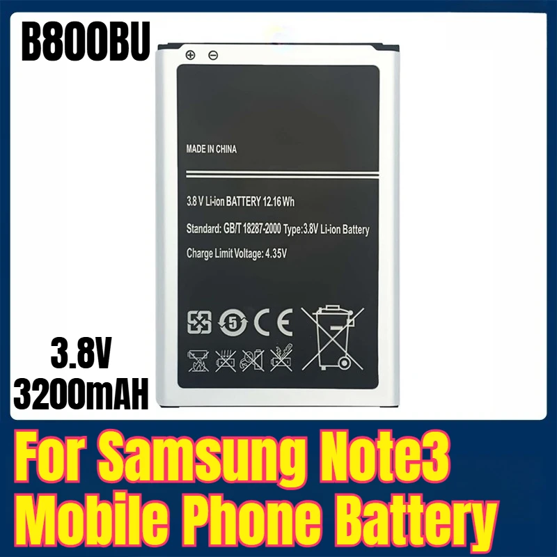 

3.8V 3200mAH B800BU Mobile Phone Battery for Samsung Note3
