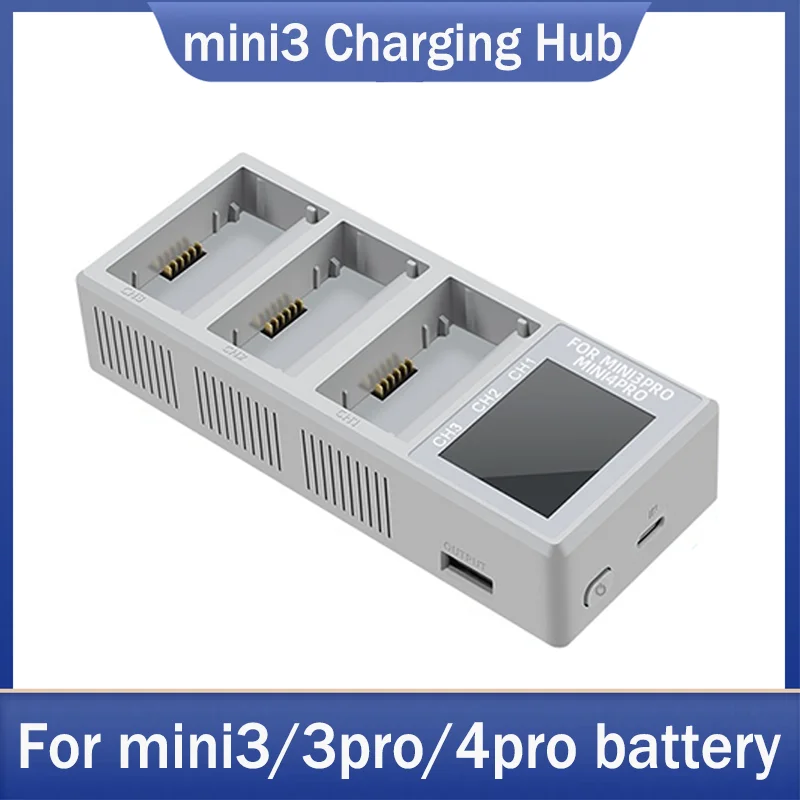 

Зарядное устройство для Mini 3 Pro, концентратор для Mini 4 Pro/Mini 3 Pro/Mini 3, аккумуляторный экран, цифровой интеллектуальный аксессуар для быстрой зарядки